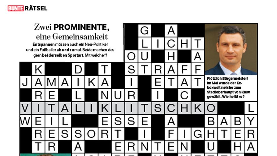 BUNTE 25/2014: Kreuzworträtsel: Die Auflösung | BUNTE.de