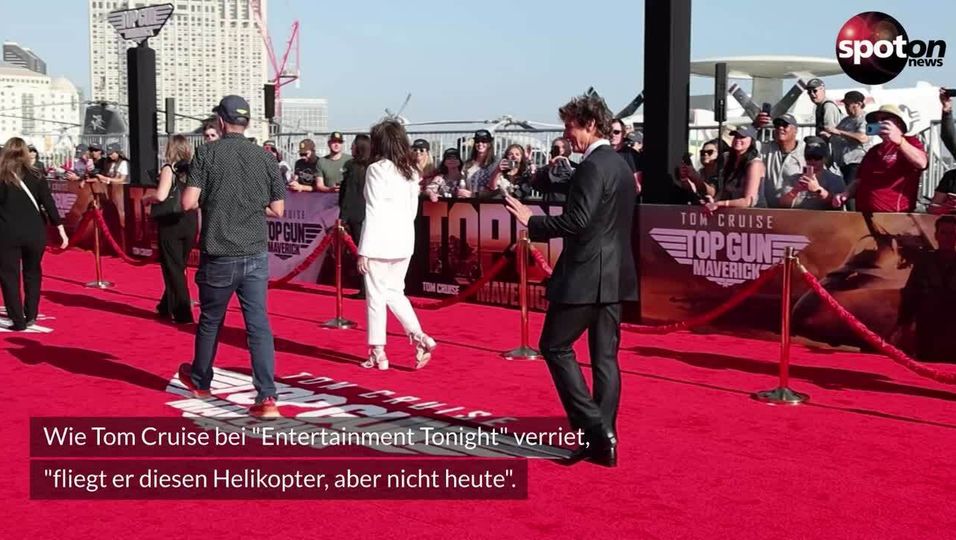 Filmreifer Auftritt: Tom Cruise kommt mit Helikopter angeflogen
