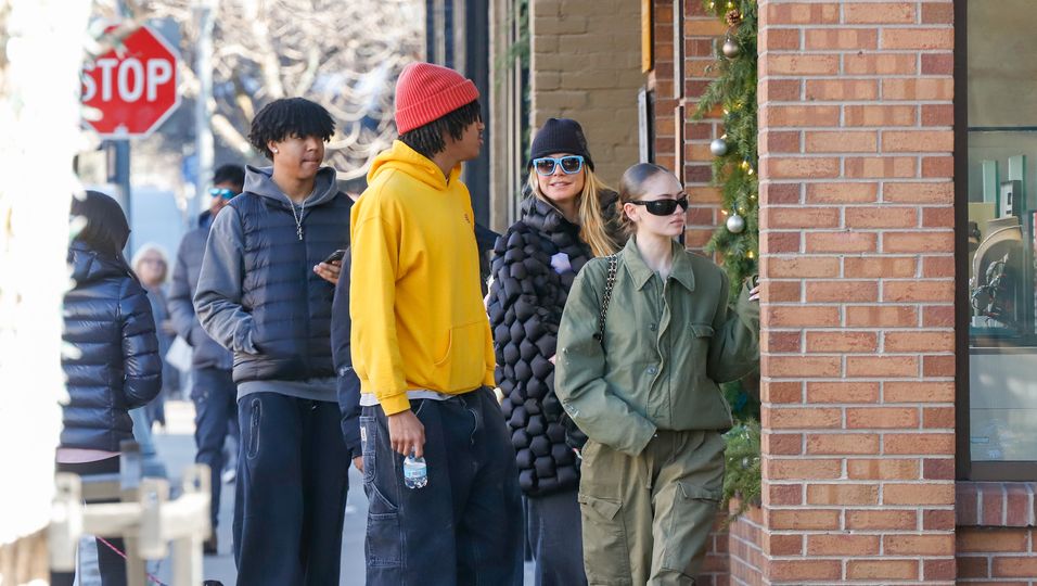 Heidi Klum mit Leni, Henry & Johan