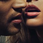 Couple with sensual lips