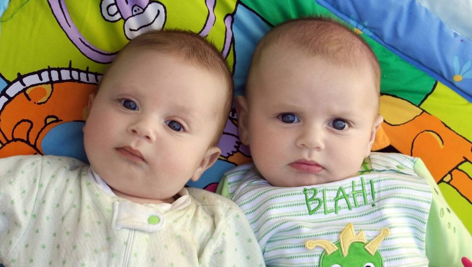 Two baby boys twin brothers PUBLICATIONxINxGERxSUIxAUTxONLY Copyright: GalinaxBarskaya 30247190