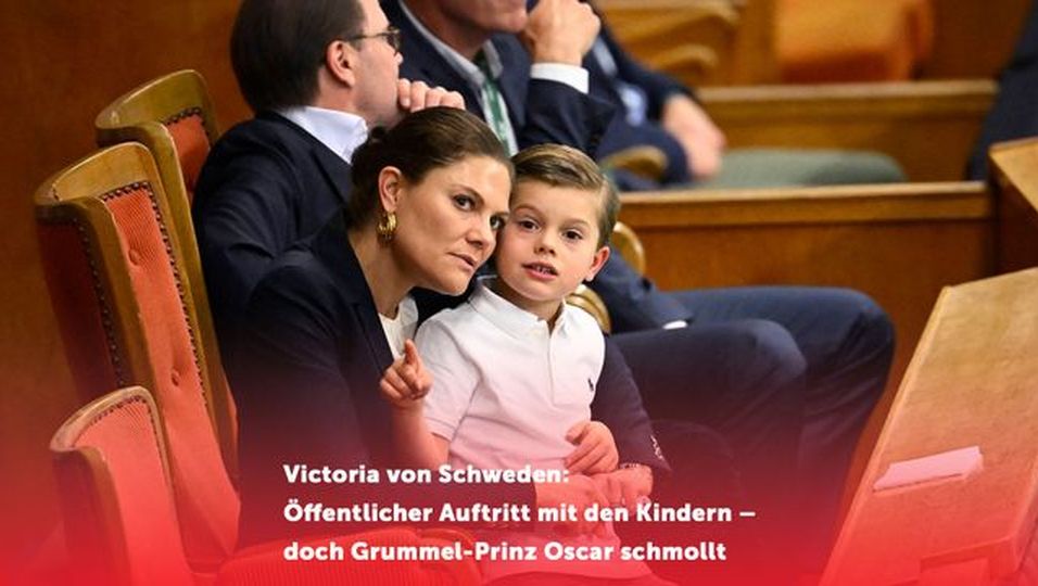 Öffentlicher Auftritt mit den Kindern – doch Grummel-Prinz Oscar schmollt 