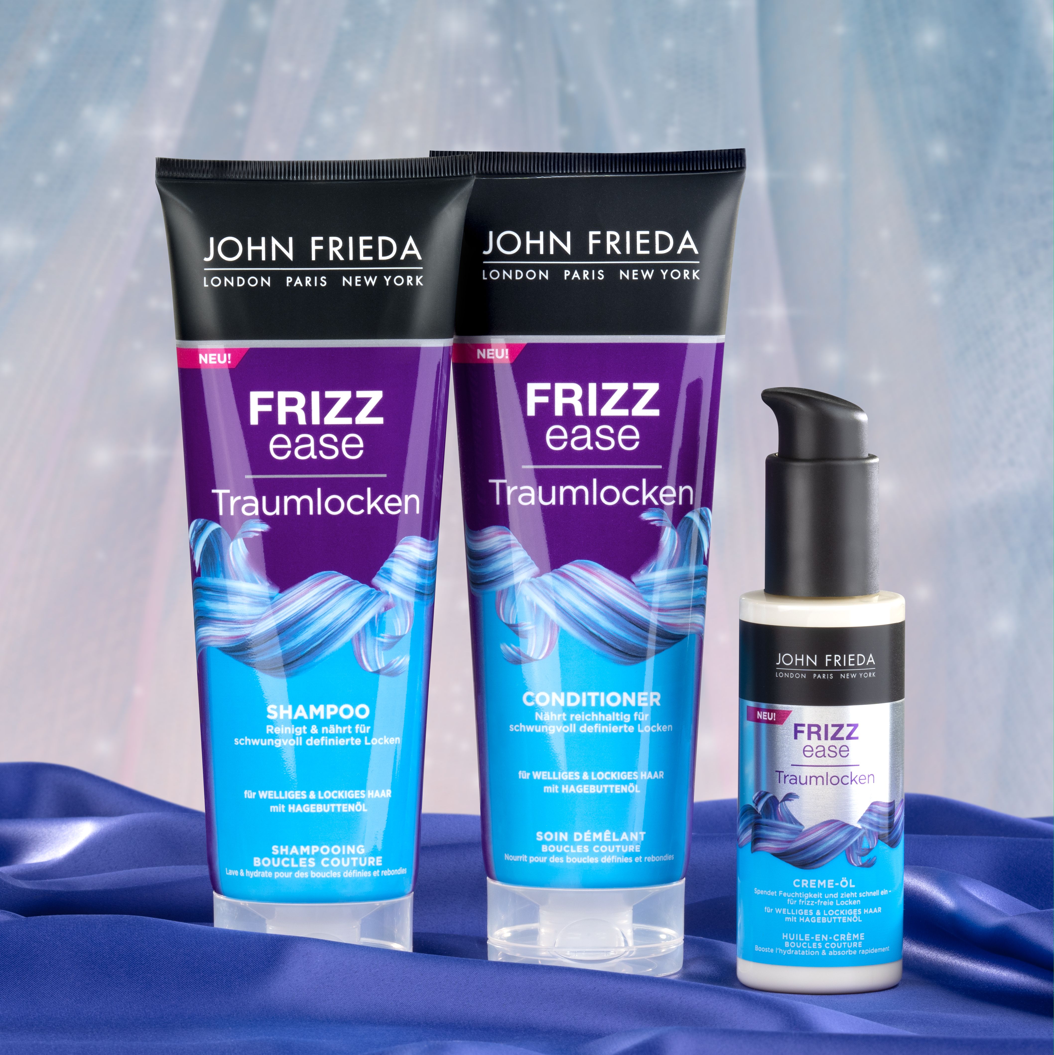 John Frieda Frizz Ease Traumlocken Shampoo Creme Oil