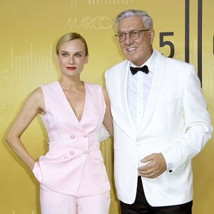 Schauspielerin Diane Kruger und Marc-Cain-Gründer Helmut Schlotterer